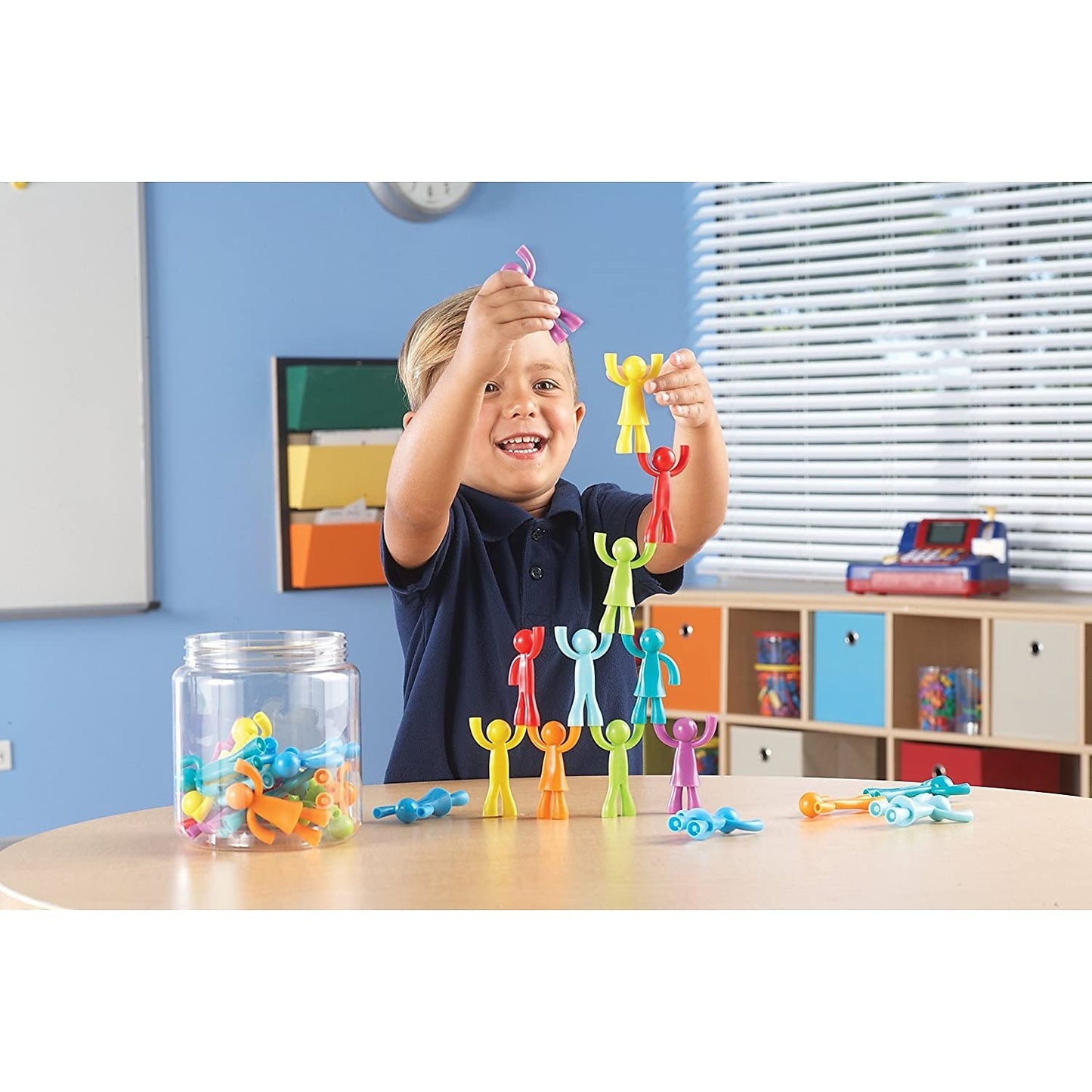 Learning Resources Buddy Builders,32 Pieces, Ages 3+, Fine Motor, Hand Eye Coordination Toy, Fine Motor Skills,Social Emotional Learning Toys