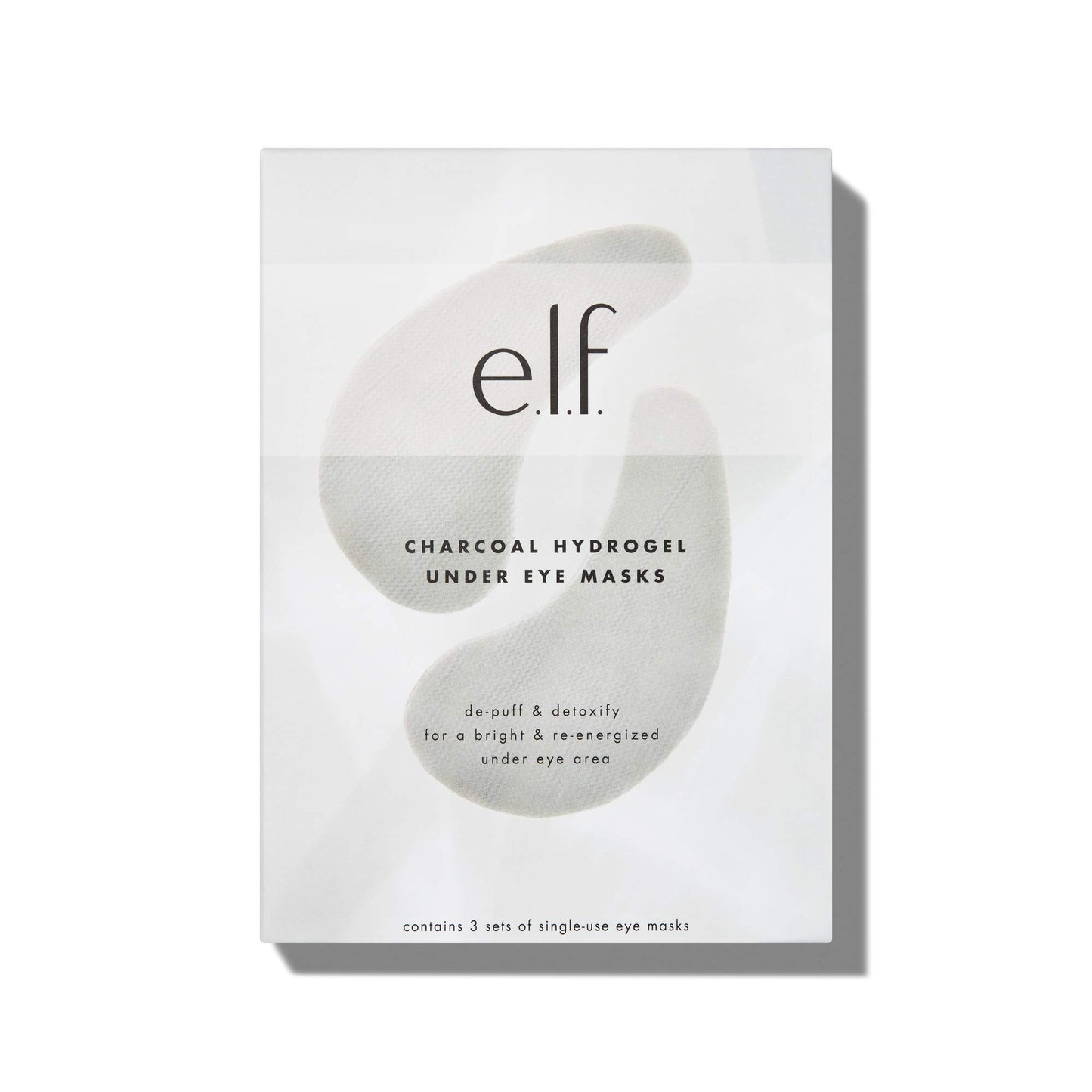 e.l.f. Charcoal Hydrogel Under Eye Masks, Reduces Puffiness, Prevents Impurities, Soothes & Hydrates, 3 Pack