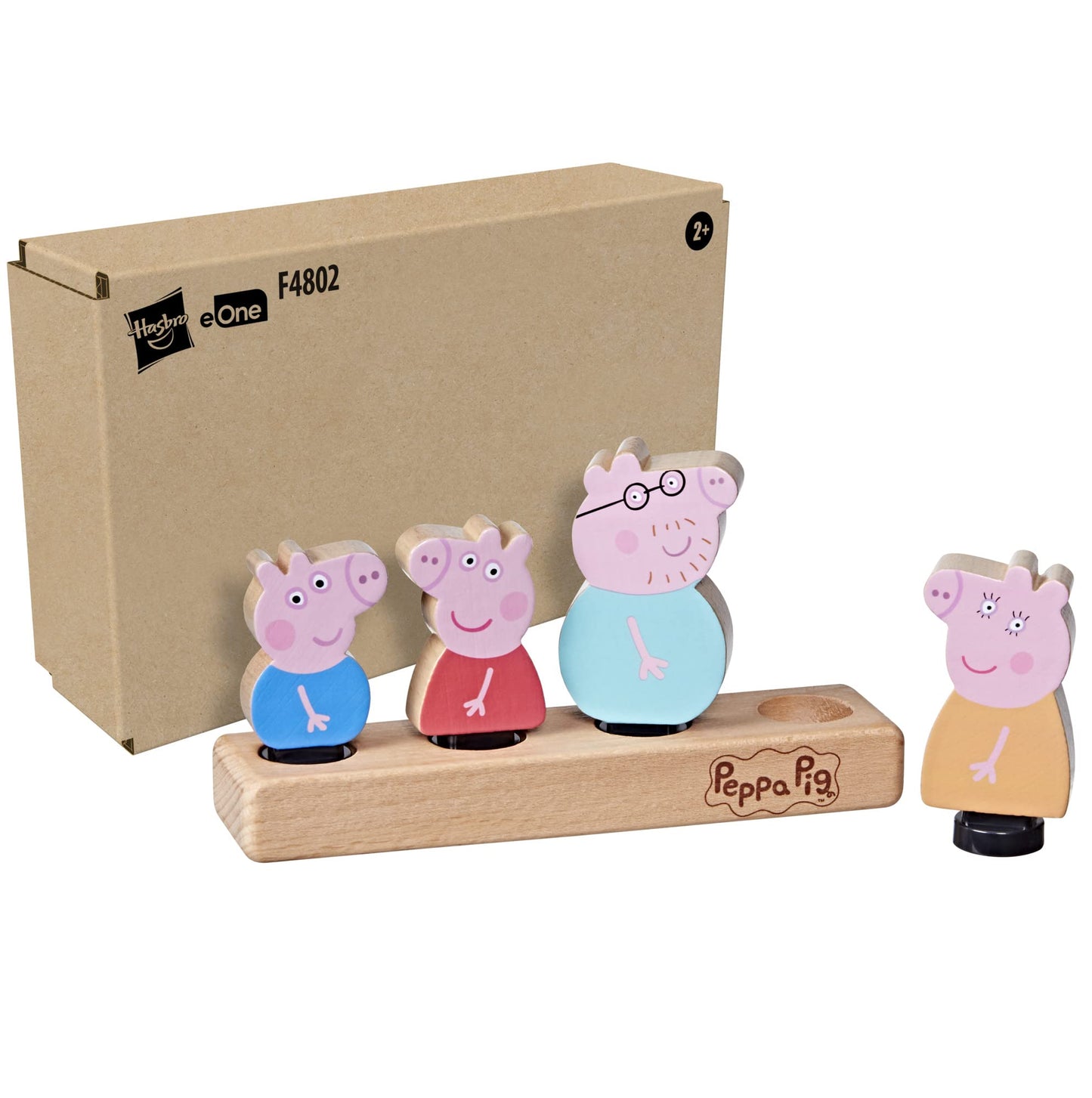 Peppa Pig Toys Wooden Family Figures Made from Responsibly Sourced Wood for 2 Year Old Girls and Boys and Up (Amazon Exclusive)