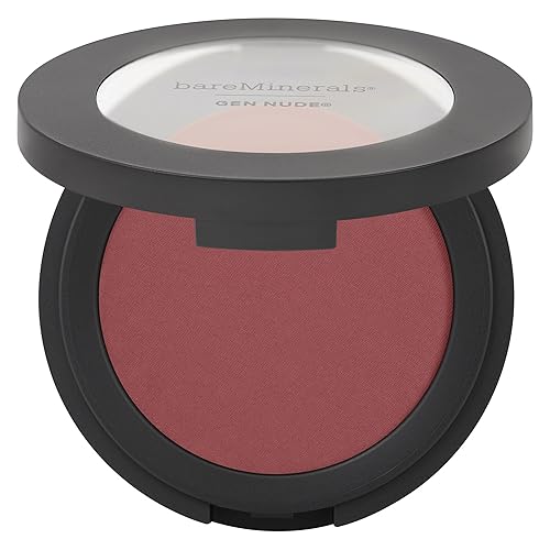 bareMinerals Gen Nude Powder Blush, Mineral-Based Pressed Powder Blush - You Had Me At Merlot - Rich Berry Wine & Gold Pearl, Vegan, Cruelty-Free
