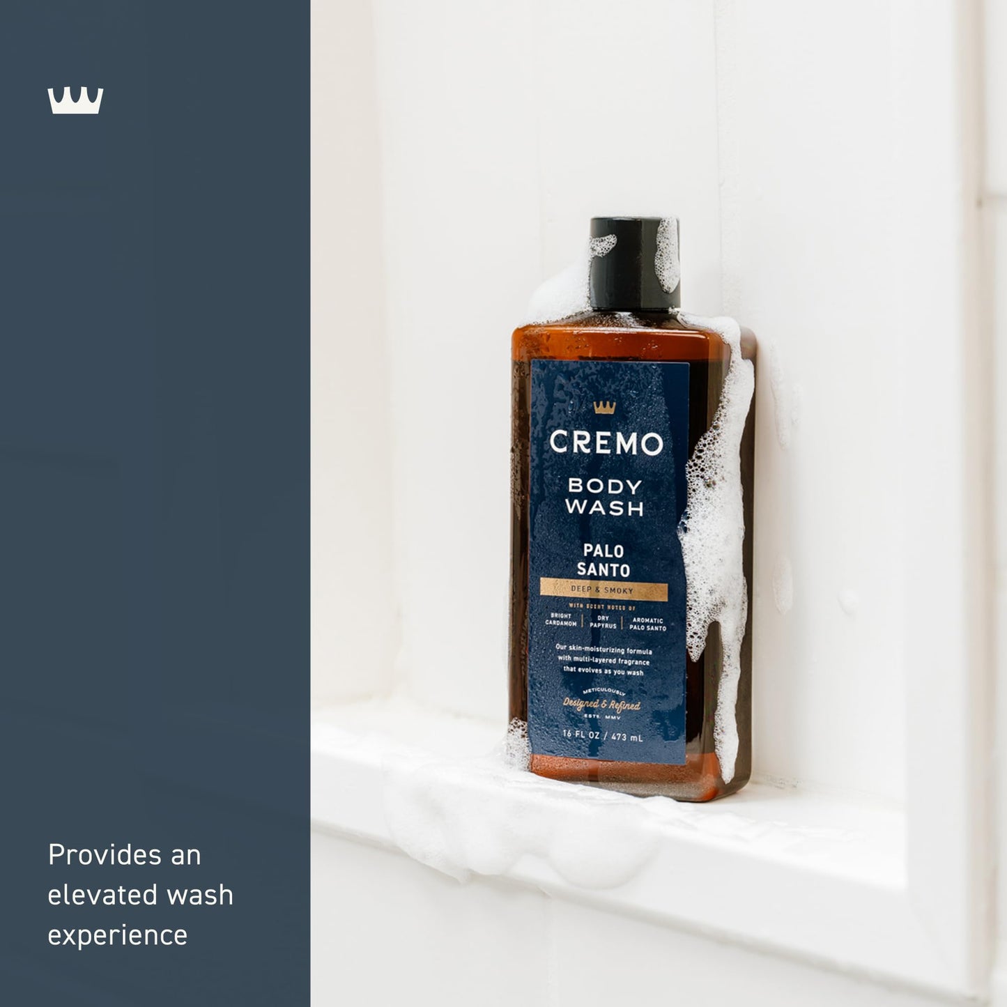 Cremo Body Wash for Men, Rich-Lathering Palo Santo, 16 Fl Oz