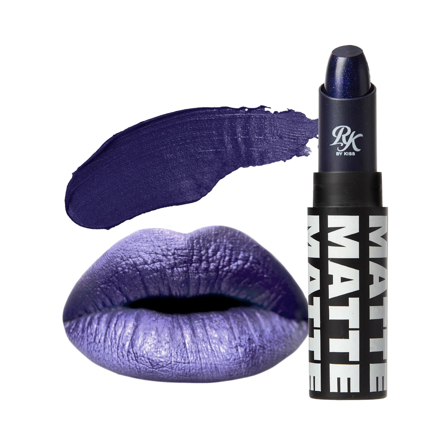 Ruby Kisses Lipstick, Matte Finish, Long-Lasting, Highly Pigmented, Smooth Apply, Full Coverage Lip Color Makeup (Sapphire)