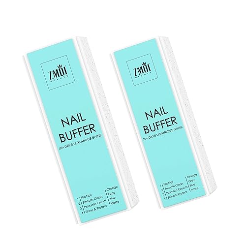 ZMOI Pro Nail Buffer Block - 2 Pack Luxurious Shine Korean 4-Way Nail Buffing Block - Natural Shine Nails - Manicure/Pedicure Tools for Home and Salon