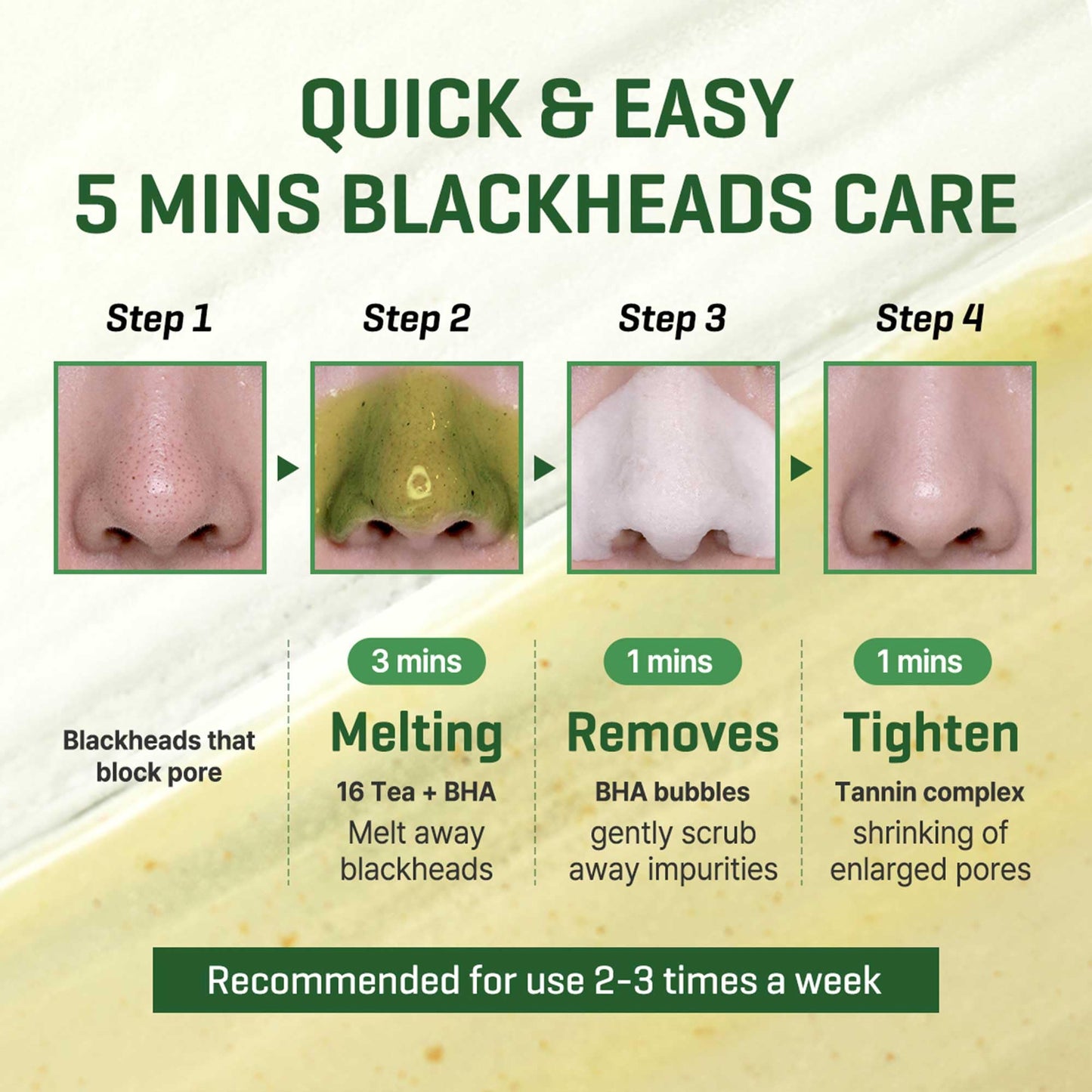 SOME BY MI Bye Bye Blackhead 30 Days Miracle Green Tea Tox Bubble Cleanser - 4.23oz, 120g - Korean Face Wash & Bubble Face Mask - Daily