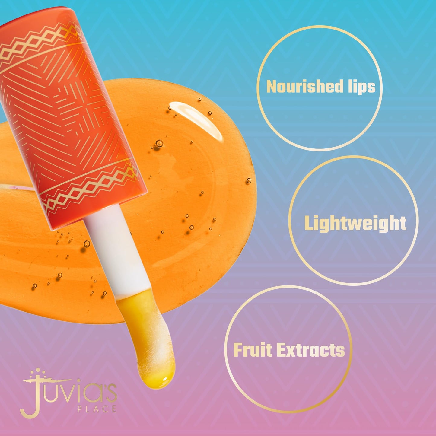 Juvia's Place Magic Lip Oil - Sweet Orange - Smooth, Hydrating w/Vitamin E for Soft, Glossy, Juicy Lips - Infused with Fruit Extracts - Tinted,