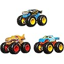 Hot Wheels Monster Trucks 1:64 Color Shifters, 3-Pack of Toy Trucks That Change Decos in Ice Cold Water & Change Back in Warm Water, Toy for Kids…