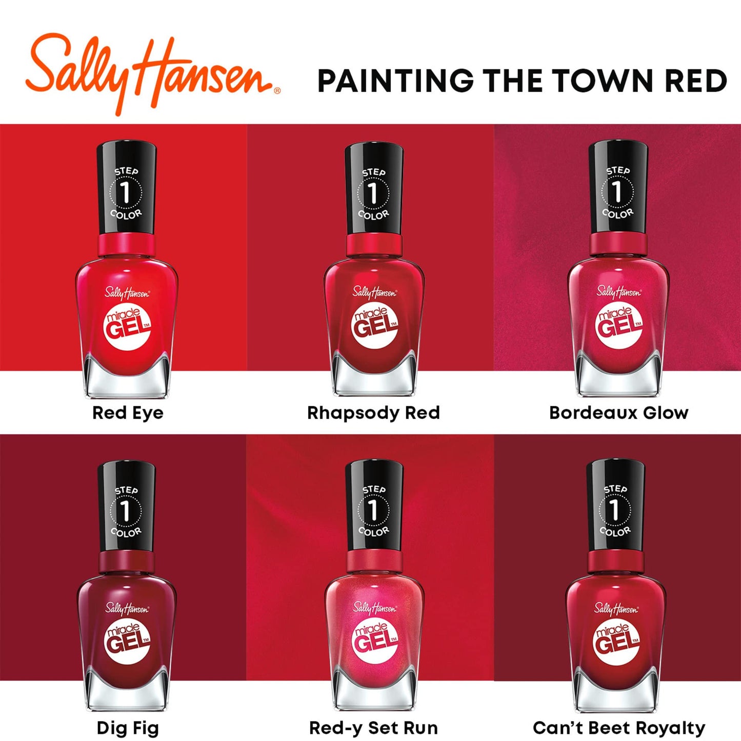 Sally Hansen Miracle Gel™, Dig Fig, Long Lasting, Gel-Like Formula, No UV Lamp Needed, Red Nail Polish Beauty & Personal Care Sally Hansen