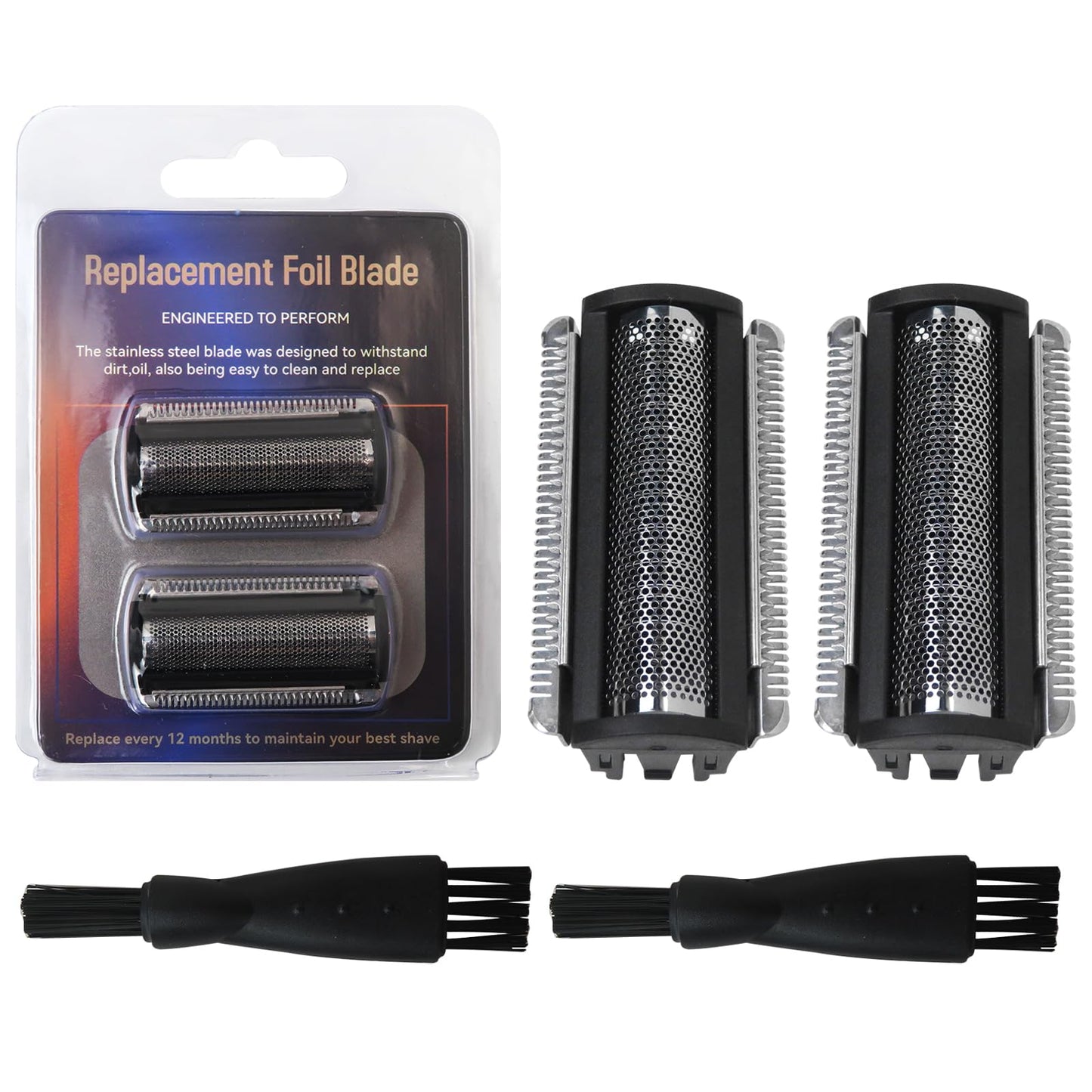 2 Pack Replacement Foil Blade for MANSCAPED The Lawn Mower 5.0 Ultra Hair Trimmer,Stainless Steel Groin Hair Foil Shaver Head for Close Body Hair Beauty and Personal Care USonline911
