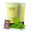 ECO Amenities Travel Shampoo & Conditioner - 72-Pack, 0.75 fl oz 2-in-1 Flip-Cap Tubes - Green Tea Scent - Hotel Shampoo Bulk - Travel Toiletry Set