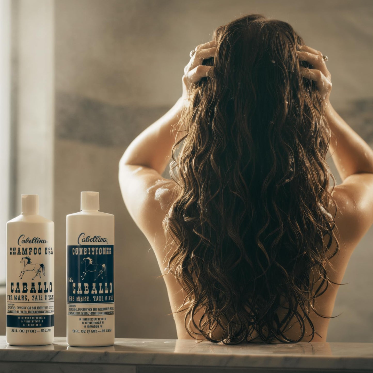 Cabellina Shampoo and Conditioner del Caballo, Enhance Volume and Shine with Horsetail Plant Extract, All Hair Type, 32 FL Oz Each, 2 Bottles