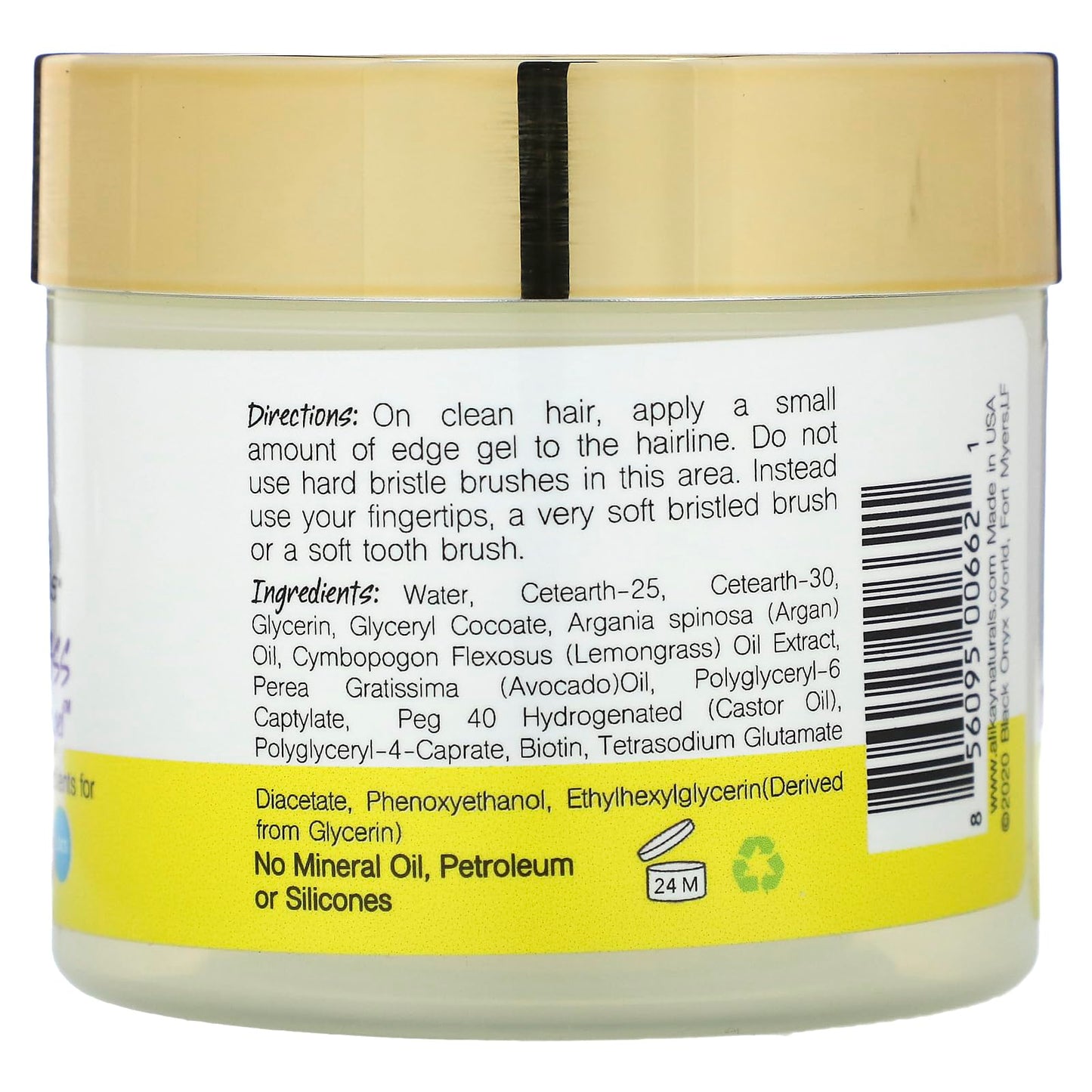 Alikay Naturals Lemongrass Stay & Lay Edge Gel 4 oz