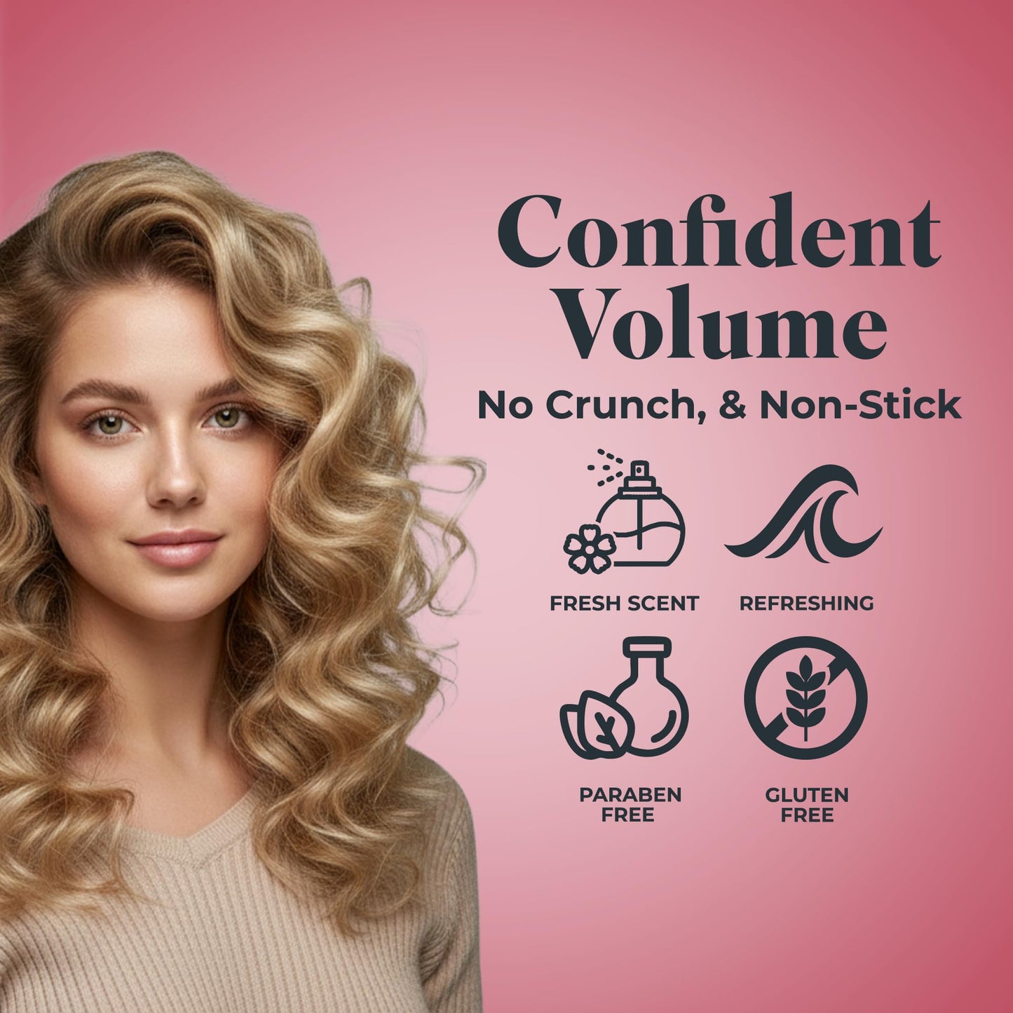 White Rain Volumizing Mousse for Hair Volume - 3 Pack 5 oz Each, Lightweight Styling Volume Hair Mousse for Women, Frizz Control & Root Lift, Fresh