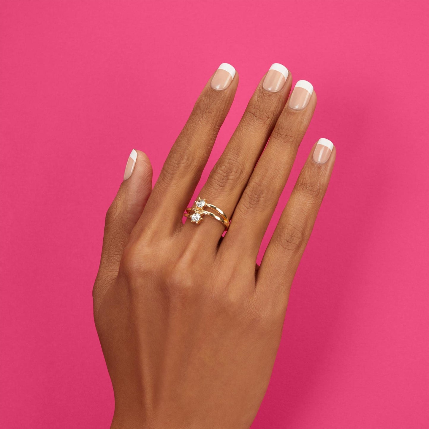Dashing Diva Magic Press Nails - Day to Night | Short, Square Shaped Press On Nails | Long Lasting Stick On Gel Nails | Lasts Up to 7 Days | Contains