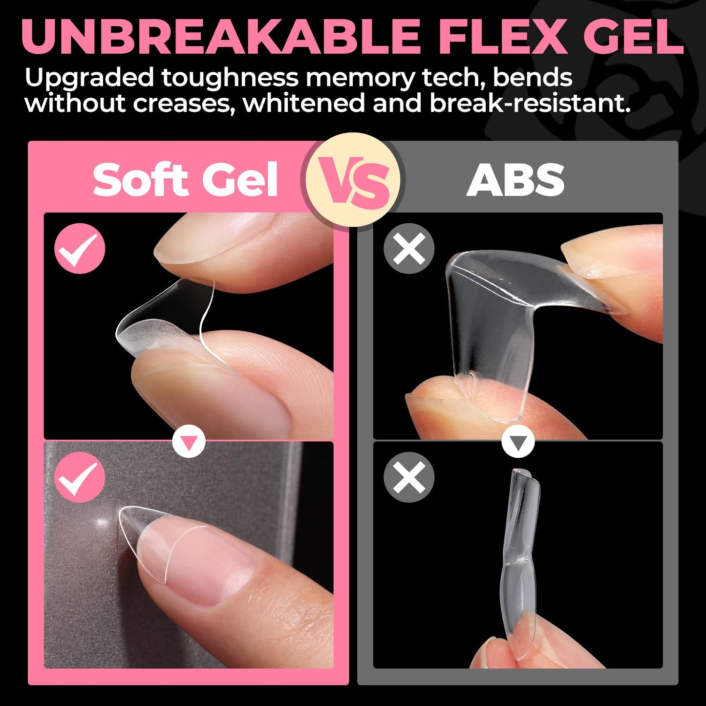 UNA GELLA Almond Shape Nail Tips Short: 504pcs Half Cover Almond Gel Nails Tips Matte Clear Fake Nails Self-handle for Nail Extension DIY Nail Salon Beauty and Personal Care UNA GELLA