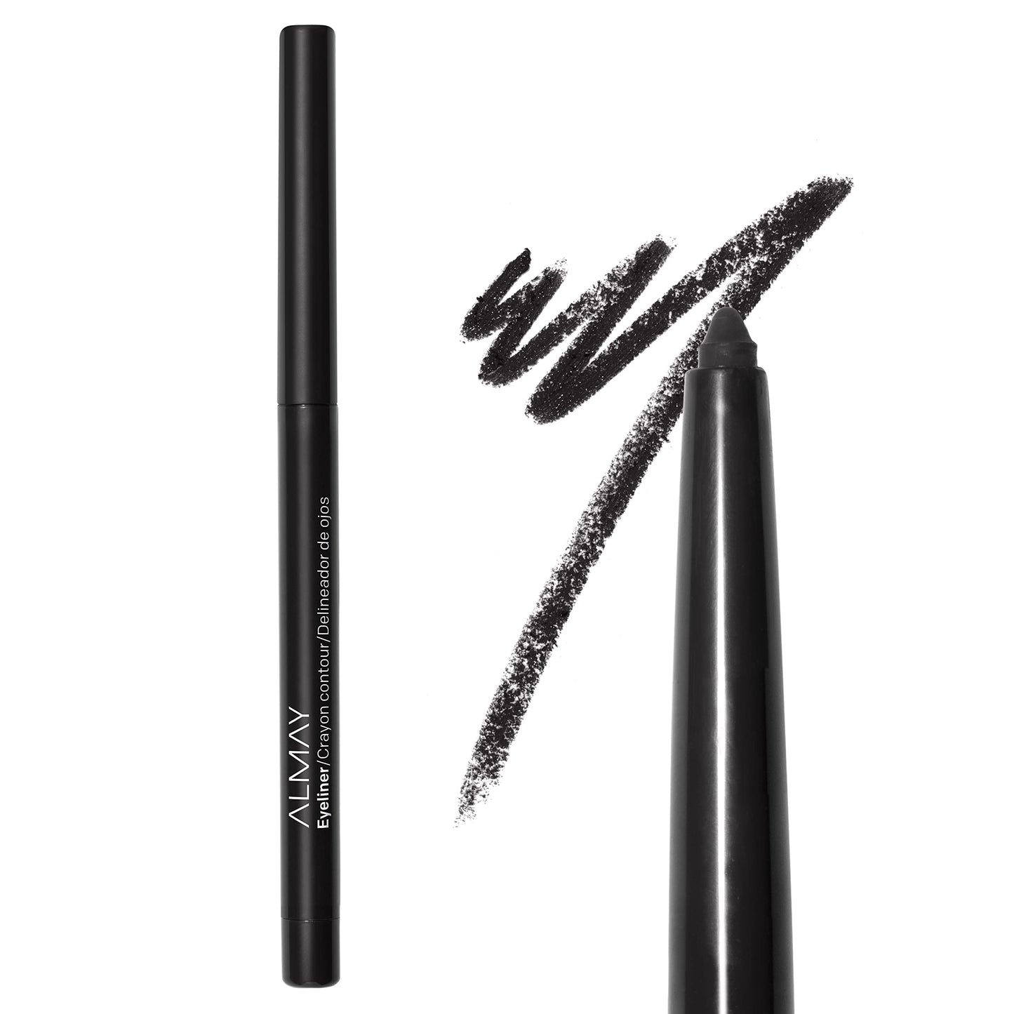 Almay All-Day Eyeliner Pencil, Hypoallergenic, Cruelty-Free, Smudge-Proof, Ophthalmologist Tested, Long Wearing and Water Resistant, 205 Black