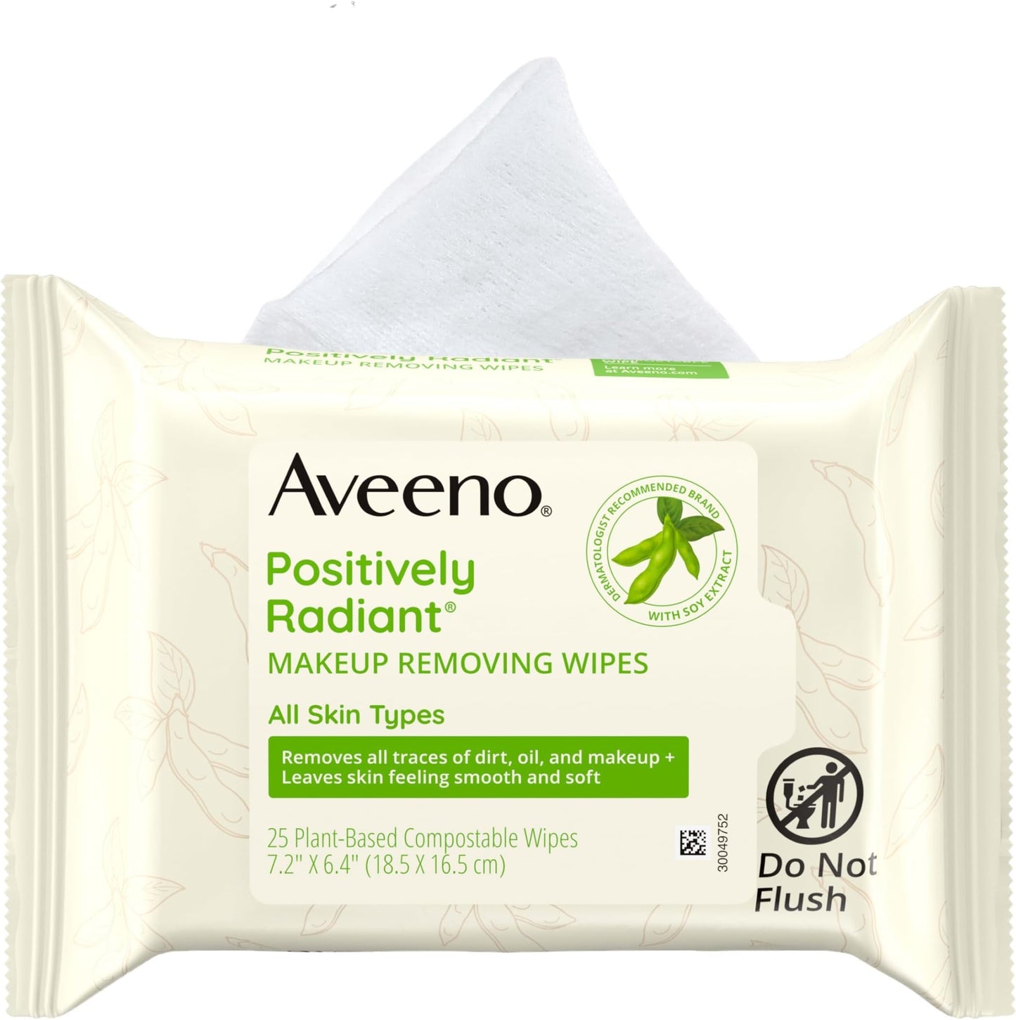 Aveeno Positively Radiant Alcohol-Free Makeup Removing Face Wipes, Ultra Soft, Gentle, Non-Comedogenic Facial Cleansing Wipes Leave Skin Feeling Clean Beauty and Personal Care Aveeno Default Title