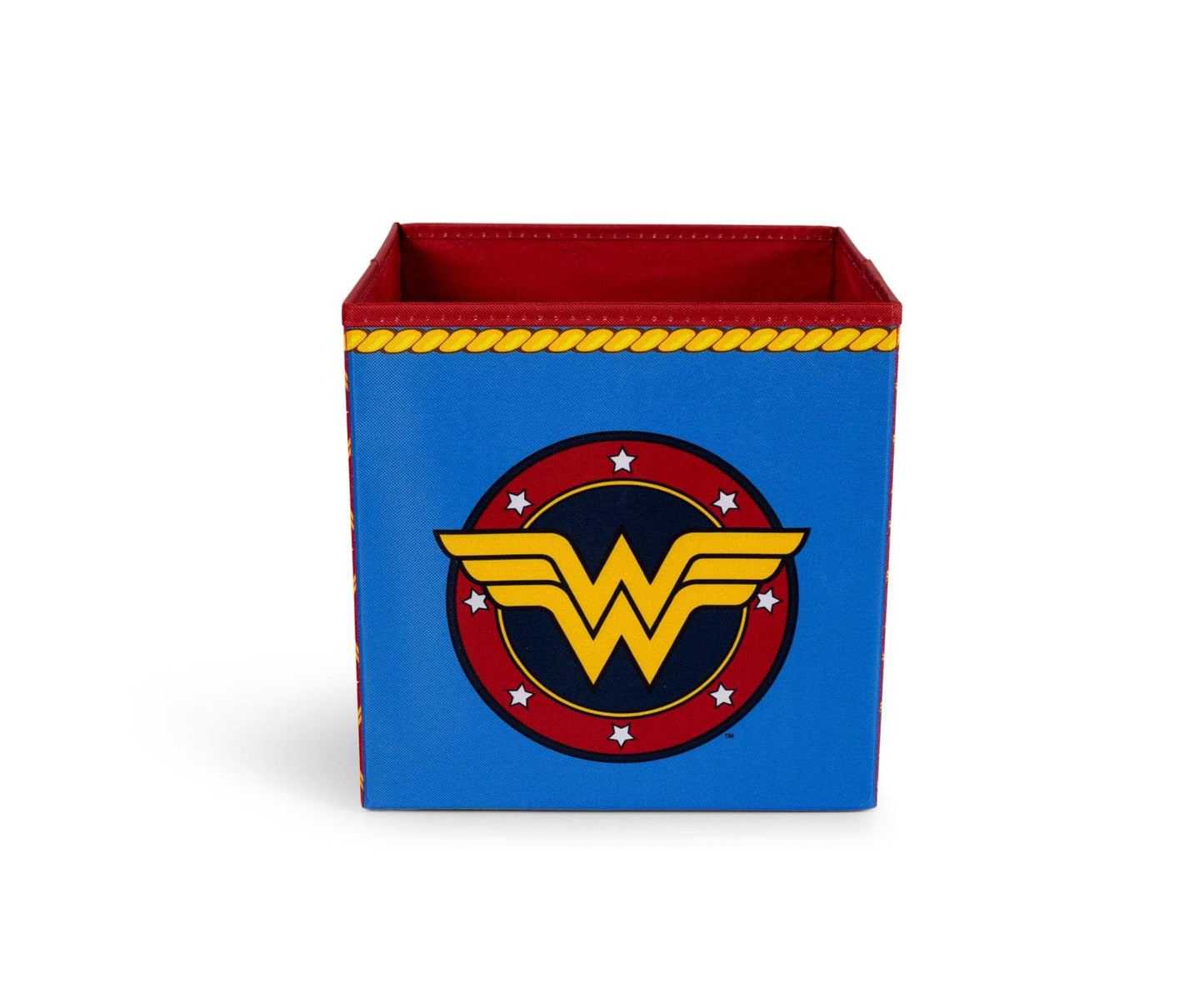 DC Comics Wonder Woman Logo 11-Inch Storage Bin Cube Organizers| Fabric Basket Container, Cubby Cube Closet Organizer | Comic Book Superhero Toys…