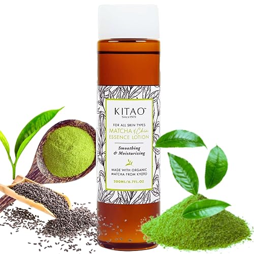 KITAO Facial Moisturizing Lotion for Dry Skin, Anti Aging Body Lotion for Women by Matcha, Quinoa& Chia, Daily Moisturizer, Mens Face Moisturizer