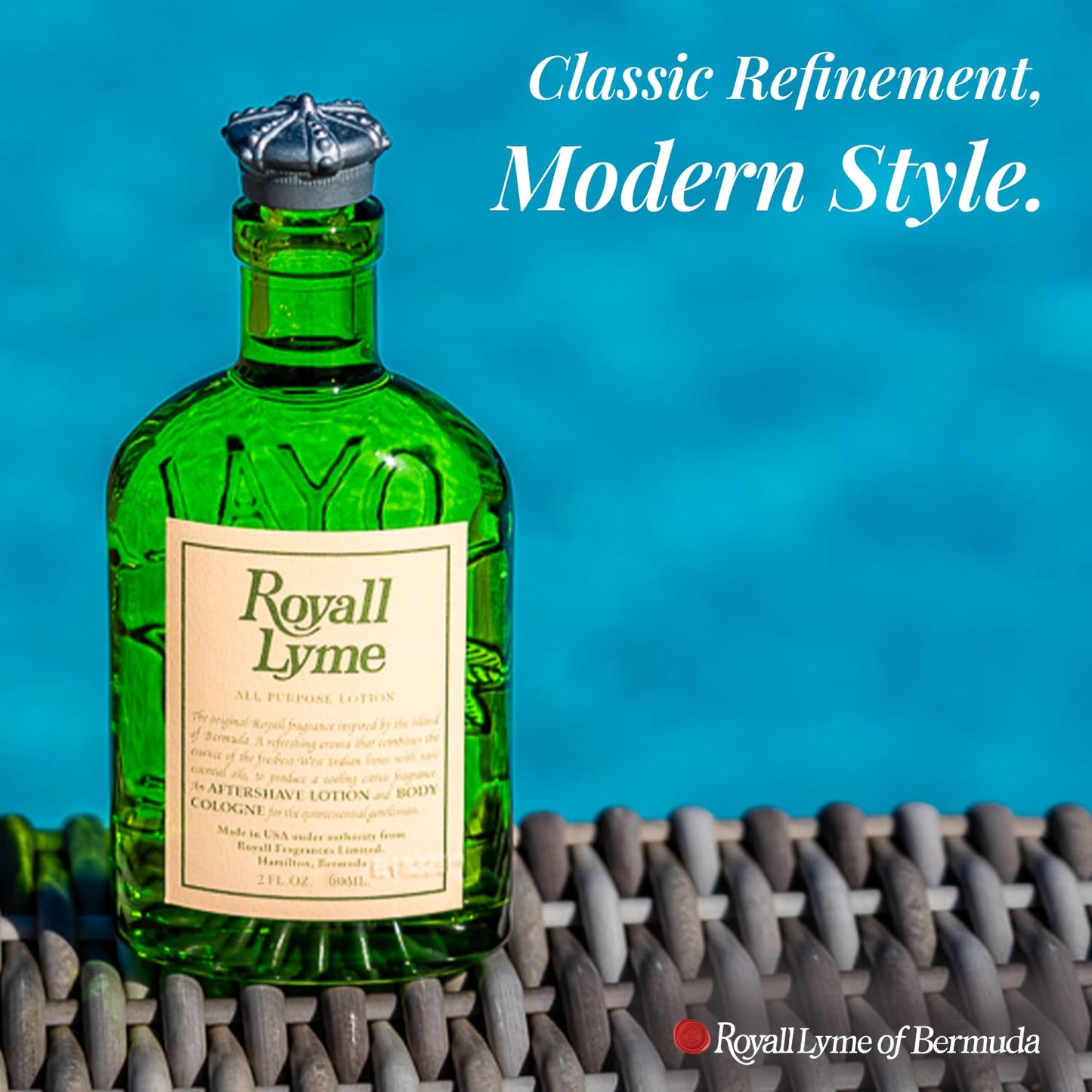 ROYALL LYME, Men's Heritage Cologne, Inspired by Bermuda - 2 Fl oz Splash
