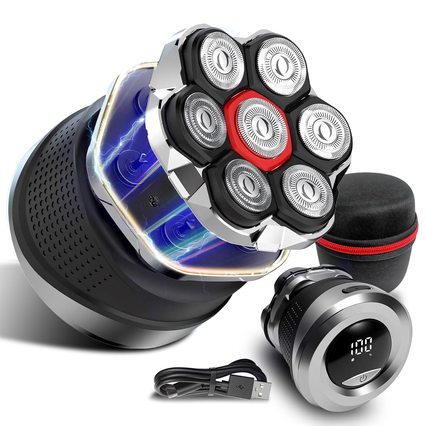 Ordele Men's Electric Rotary Shavers Bald?2026 Upgrade 7D Floating Electric Shaver with LED Display,IPX6 Waterproof,Type-C Fast Charge, Magnetic Beauty and Personal Care ordele Default Title