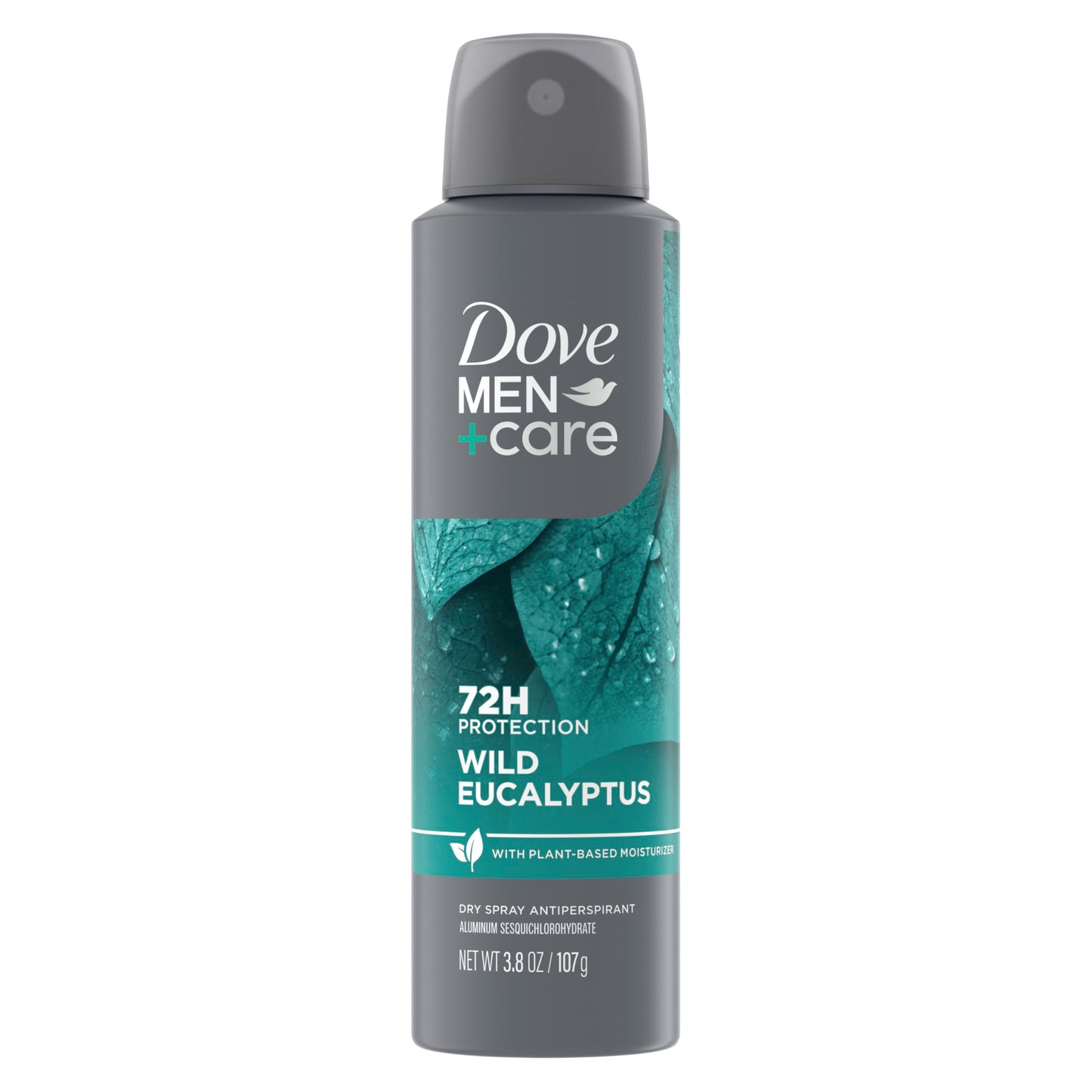 Dove Men+Care Antiperspirant Dry Spray 72H Protection Eucalyptus + Birch With a Plant-Based moisturizer 3.8 OZ