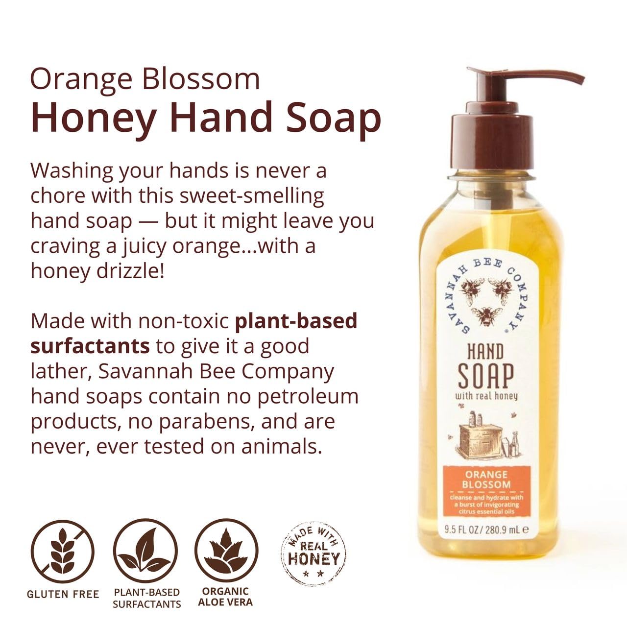 Savannah Bee Company Liquid Hand Soap - Natural Hand Soap with Essential Oils