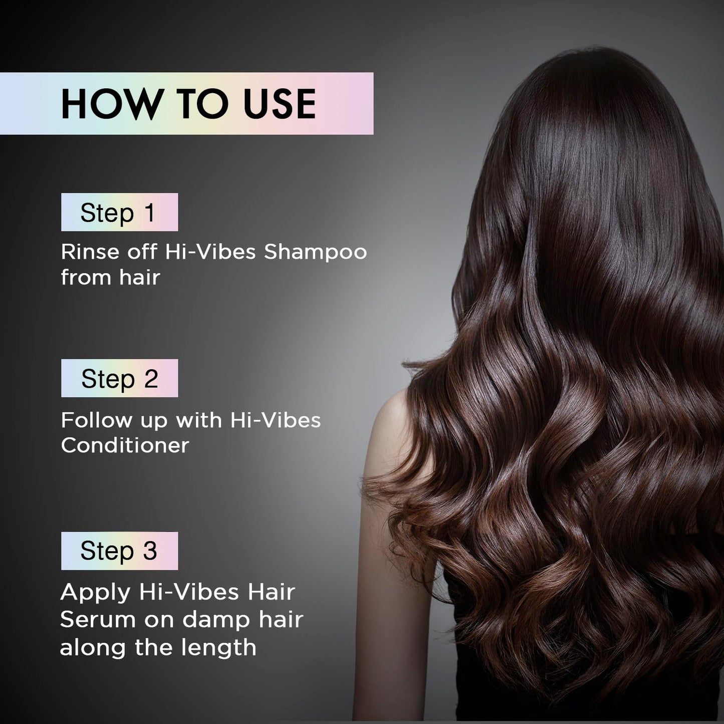 MOEHAIR Hi-Vibes Vegan Shampoo, Conditioner and Serum | Argan Oil Shampoo and Conditioner Set with Anti Frizz Hair Serum | Infused With Avocado