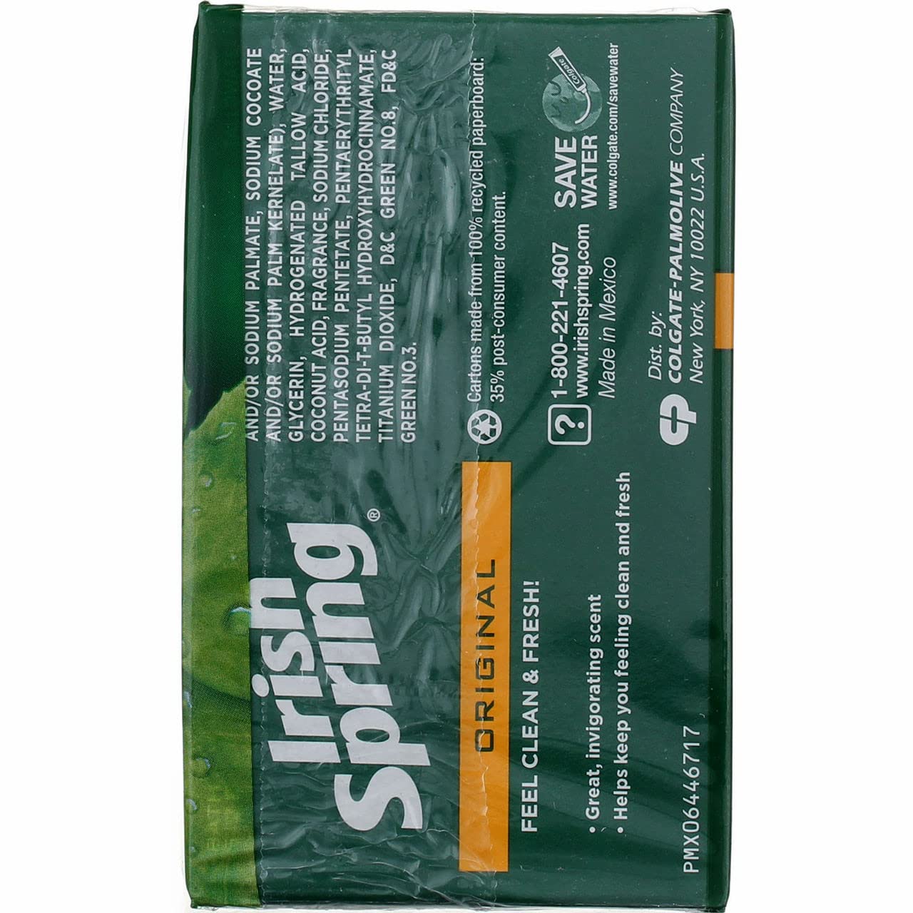 Irish Spring Deodorant Bath bar, Original - 3 Ea, 3Count