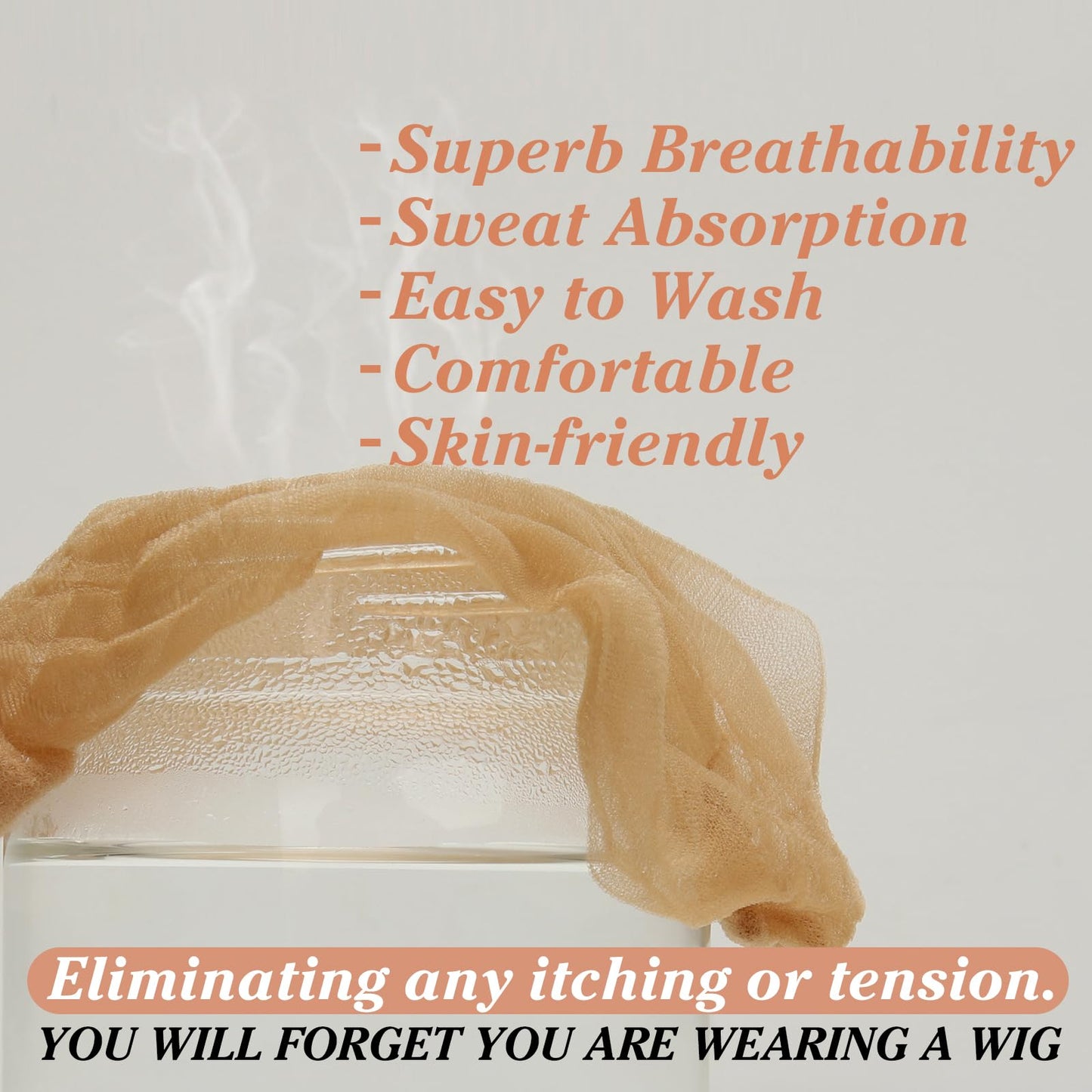 BEEOS Skinlike HD Wig Cap, 4 Pieces Invisible and Sheer Breathable Ultra-thin Stretchy Stocking Caps for Lace Front Wigs Beauty and Personal Care BEEOS