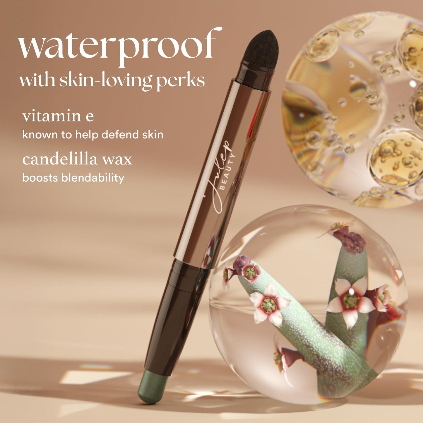 Julep Eyeshadow 101 Cream-to-Powder Waterproof Shadow Stick - Mint Matte - Long-Lasting, Crease-Proof, Cool-Toned Pastel Green Matte Cream Eyeshadow