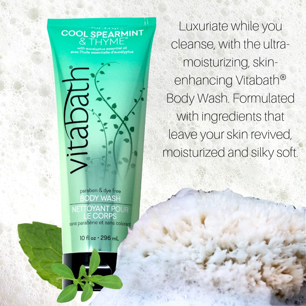 Vitabath Body Wash, Cool Spearmint & Thyme, 10 Fluid Ounce
