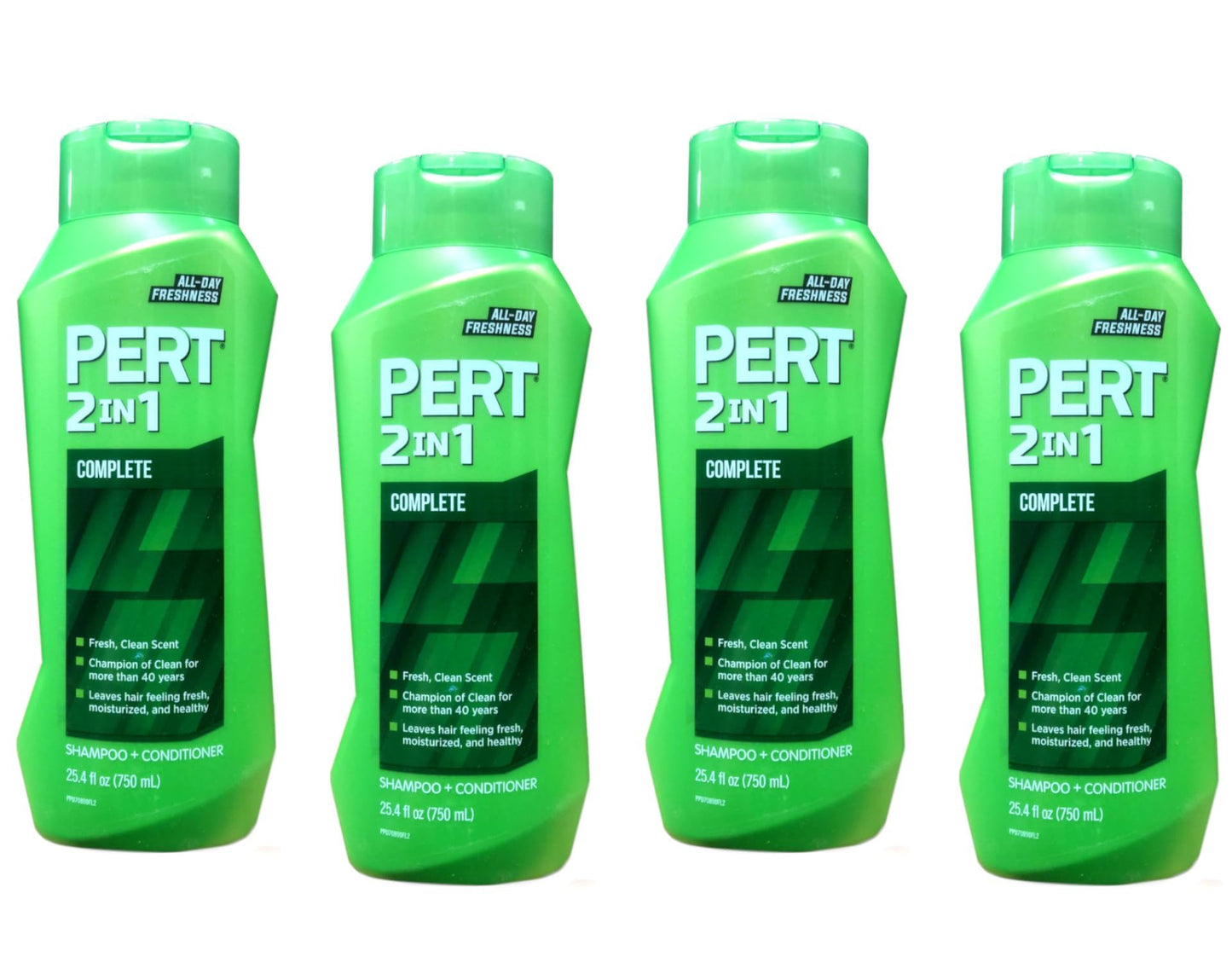 PERT 2 in 1 Complete Clean Shampoo and Conditioner - Mens Shampoo for Daily Use - Hair Conditioner for Men - Removes Dirt, Oil, and Build Up - 4 pc