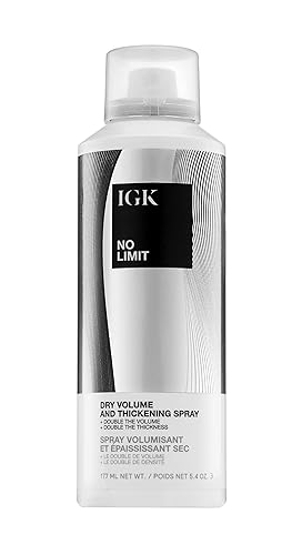 IGK NO LIMIT Dry Volume & Thickening Spray | Touchable + Fullness + Hold | Vegan + Cruelty Free| 5.4 Oz