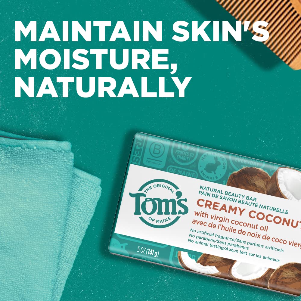 Tom's of Maine Natural Beauty Bar Soap with Virgin Oil, Coconut, 5 Ounce Beauty & Personal Care Tom's of Maine