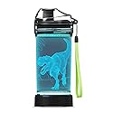 Lightzz Dinosaur Water Bottle, Dinosaur Toys for Boys 5-7 8-12 with 3D Glowing Light, Dinosaur Gifts for Boys Teens School Holiday Camping Picnic