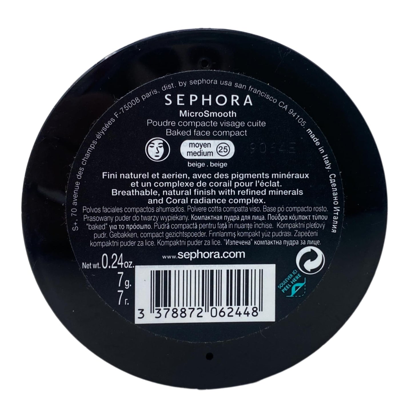 Sephora Collection MicroSmooth Multi-Tasking Baked Face Powder Foundation - 25 Beige (0.24 oz / 7 g)