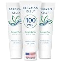 BERGMAN KELLY - Travel Size Hotel Shampoo - 1 fl oz, 100 PK, White Tea - Delight Your Guests with Revitalizing & Refreshing Hair Cleanser for Guest