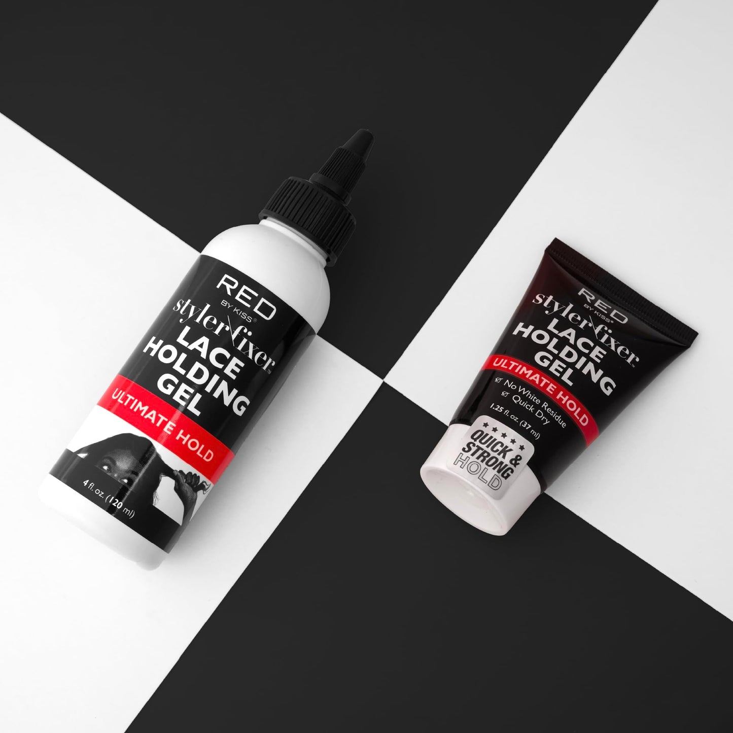 Red by Kiss Styler Fixer Lace Holding Gel, Long Lasting 72-Hr Wear, Quick-Dry Formula for Seamless Lace Application, Scalp Protection & Conditioning
