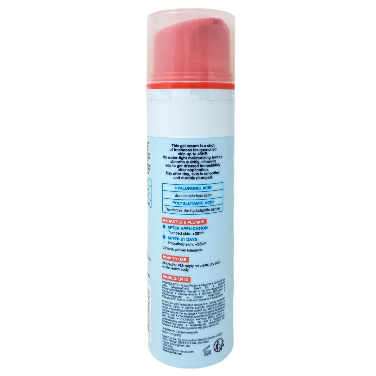 SEPHORA Collection Moisturizing Body Dewy Gel Cream with Hyaluronic + Polyglutamic Acid - 150 mL / 5.07 fl oz