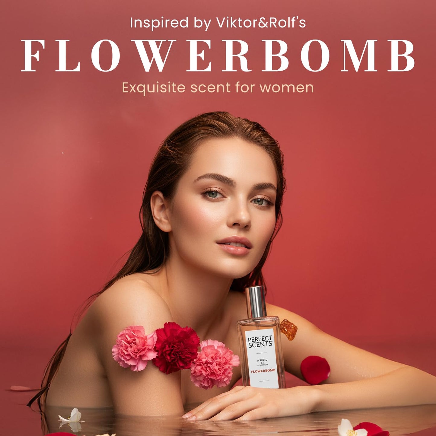 Perfect Scents Fragrances | Inspired by V&R’s Flowerbomb | Women’s Eau de Toile?e | Vegan, Paraben, Phthalate Free | Never Tested on Animals | 3.4 Fl