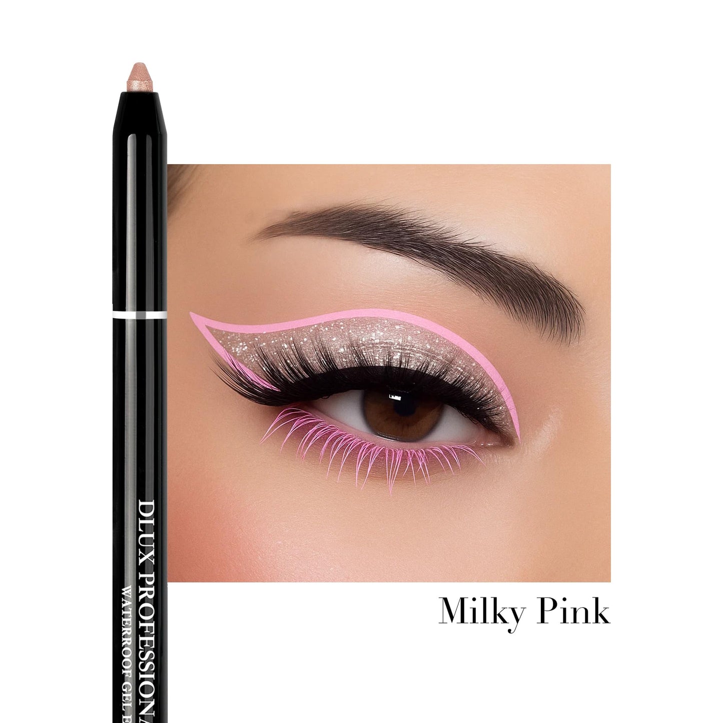 DLUX PROFESSIONAL Gel Eyeliner - 4g Stick Eye liner, Waterproof Pencil Gel Liner, Smooth Cream Eye shadow, Smudge-Free, Long-Lasting, Intense Colours