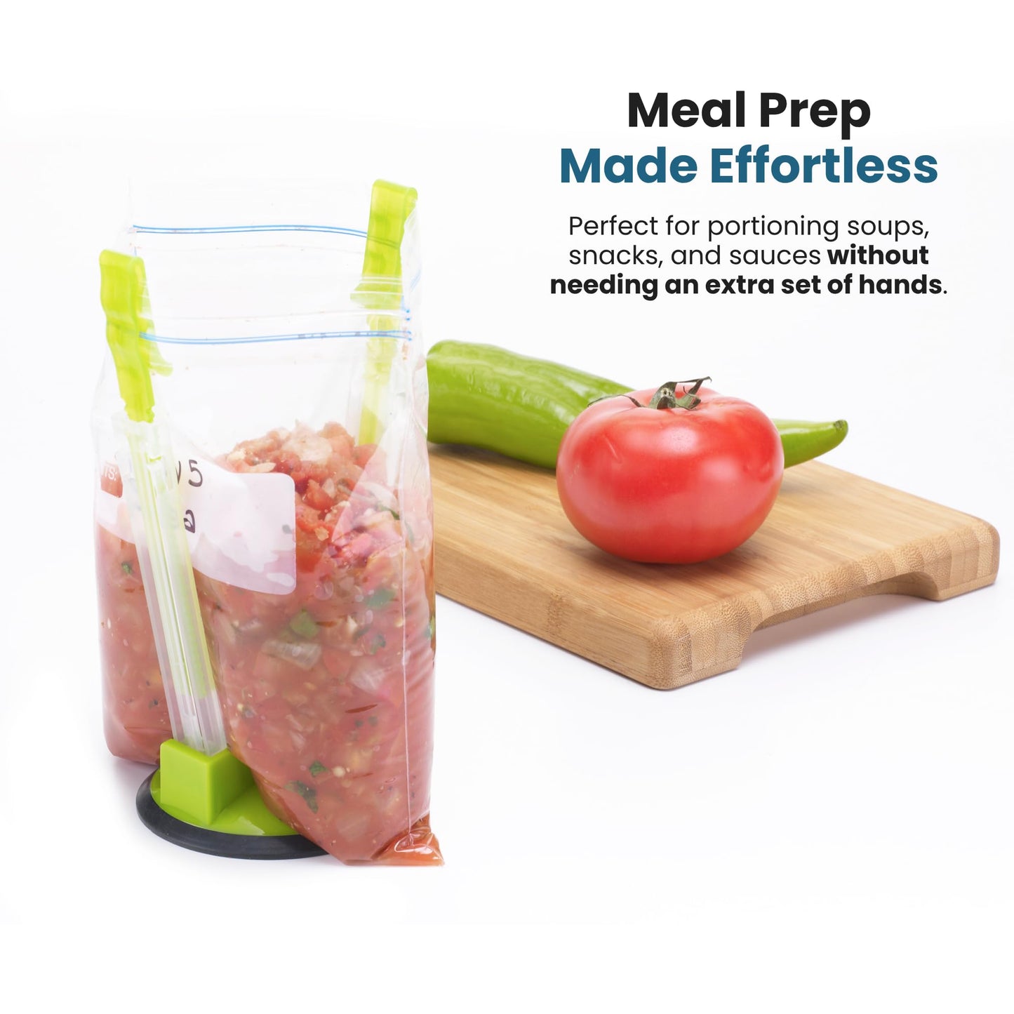 Baggy Rack - (6 Pack) Sandwich Bag Racks, Clip Food Storage Bags Onto Holder, Best Opener for Freezer & Storage Baggie - Ideal Plastic Kitchen, No…