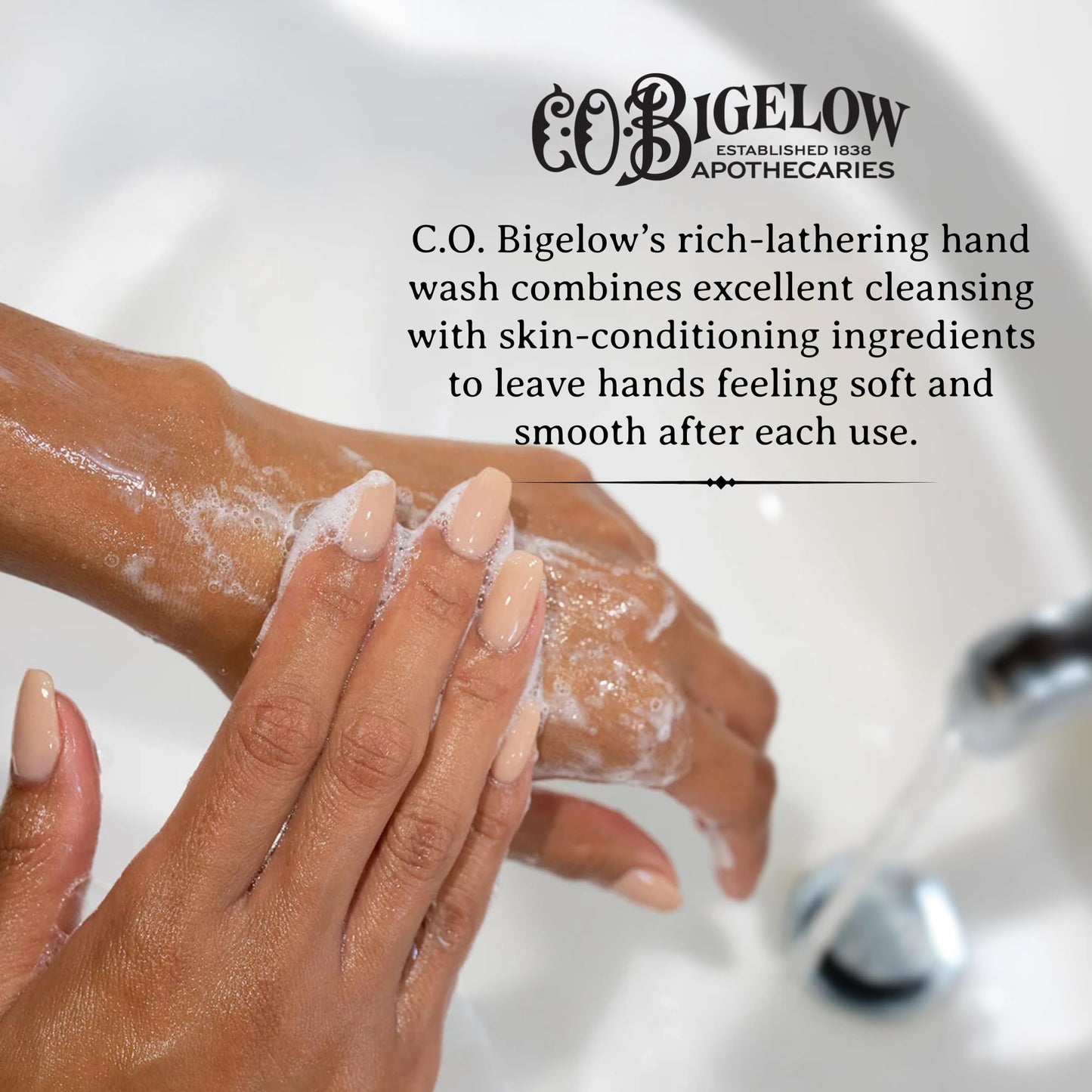 C.O. Bigelow Aqua Mellis Hand Wash, Iconic Collection Liquid Hand Soap with Shea Butter, Glycerin, Aloe Vera, 10.5 Fl Oz
