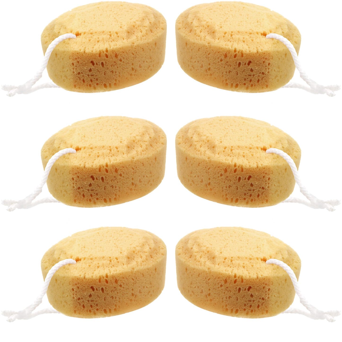 Boao 6 Pieces Foam Body Sponge Soft Exfoliating Bath Sponge Shower Sponge Body Scrubber for Adults Body Cleansing Supplies, 5.5 Inch