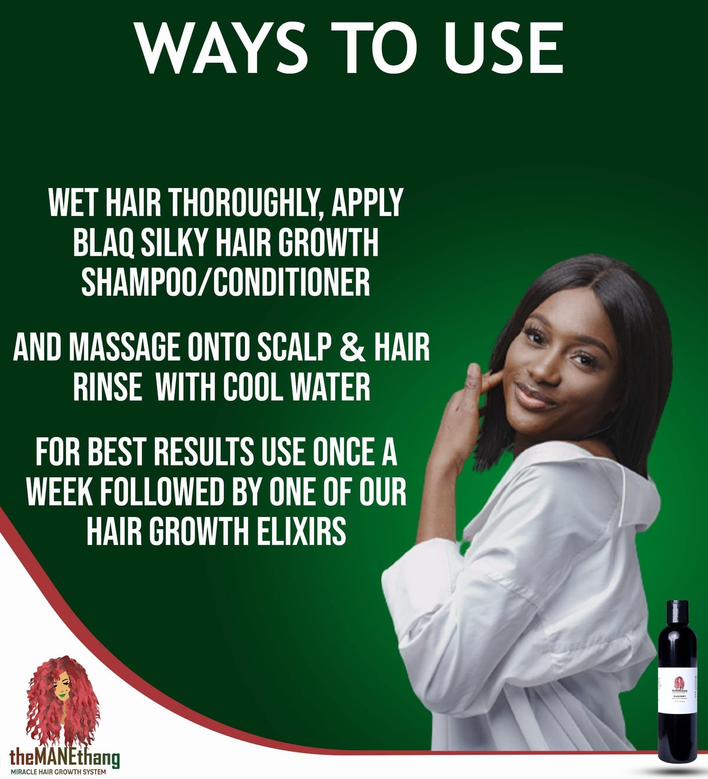 TheMANEthang 2 in 1 Shampoo and Conditioner set for Curly Hairs/Smooth Hairs - Herbal shampoo for men/Women Restores Strength - free from sulphates