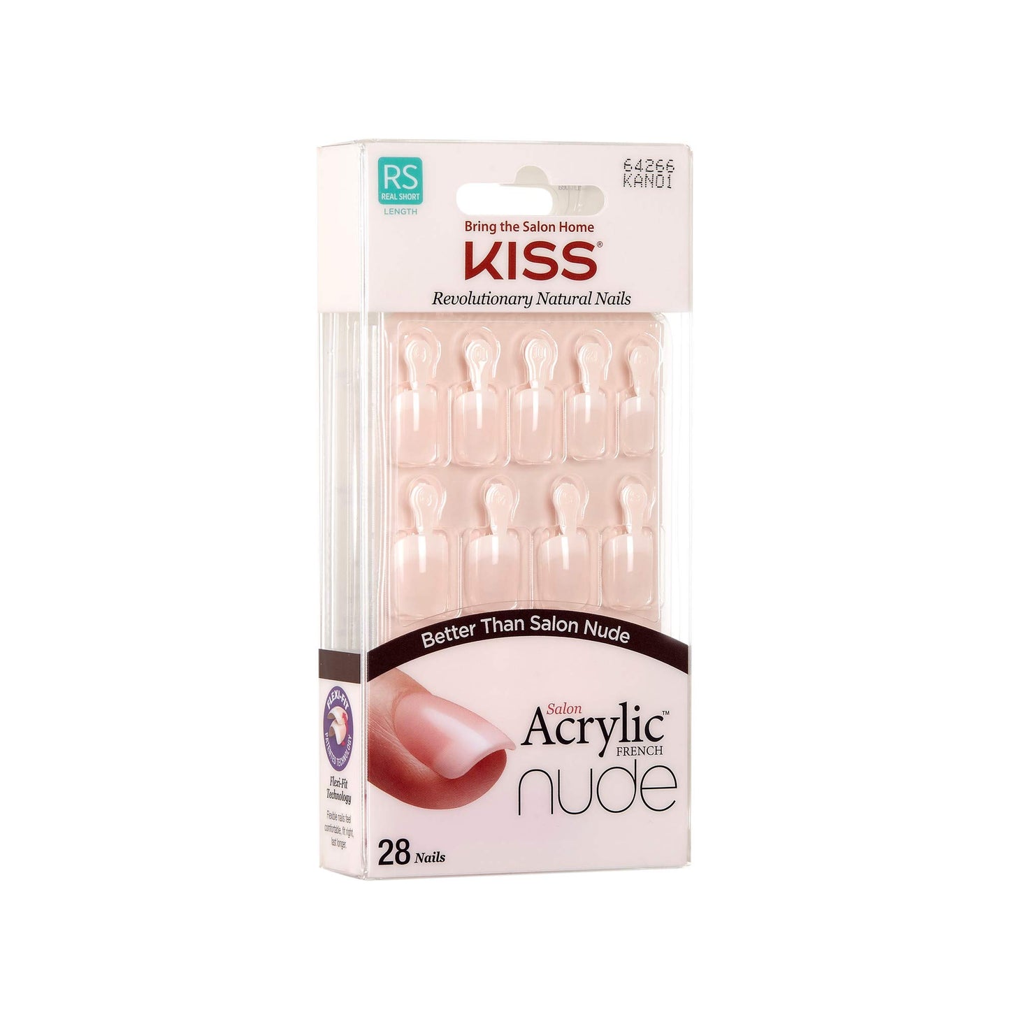 Kiss Salon Acrylic Nude French Nails 28 Count (Breathtaking) (3 Pack) Beauty & Personal Care KISS