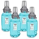 GOJO Botanical Foam Handwash Botanical Fragrance, 700 mL Hand Soap Refill ADX-7 Push-Style Dispenser (Pack of 4) - 8716-04