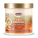 African Pride Shea Butter Miracle Moisture Intense Bouncy Curls Pudding 15 oz (Pack of 4)