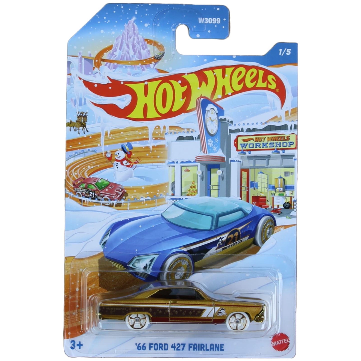 Hot Wheels 2021 Winter Holiday Complete Bundle of 5 Diecast Vehicles