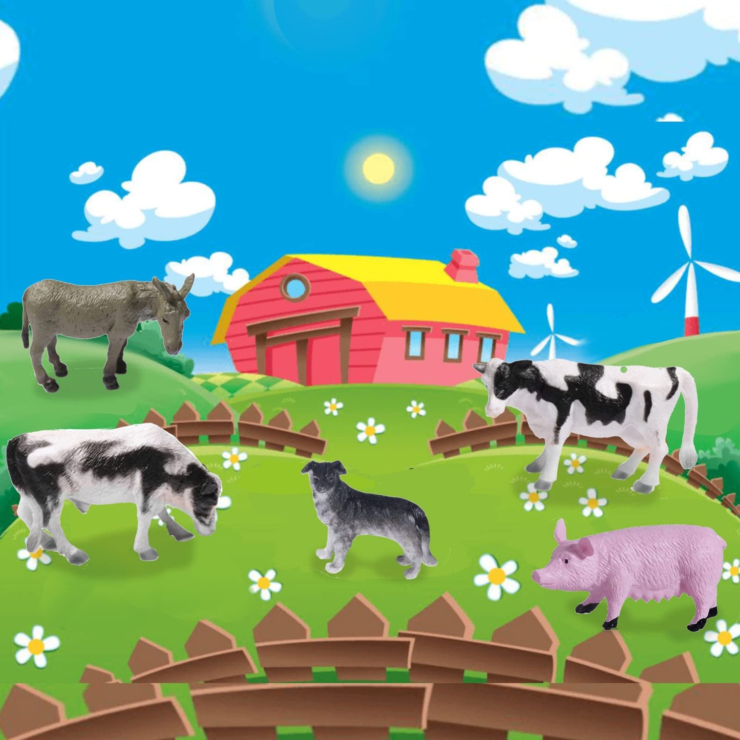 15 Pcs Farm Animal Figurines – Realistic Plastic Mini Figures Educational Playset, Party Supplies & Cake Toppers for Kids